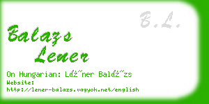 balazs lener business card